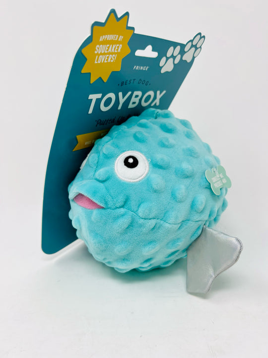 Puffed Up Puffer Fish Dog Toy