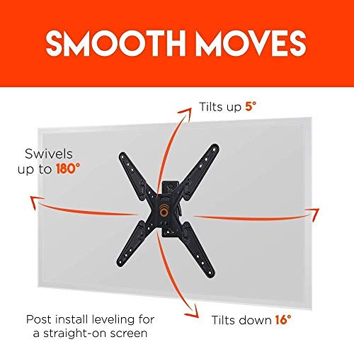 Echogear Full Motion Tv Wall Mount Bracket For 26 55 Inch T Vs A Ext Directnine United Kingdom