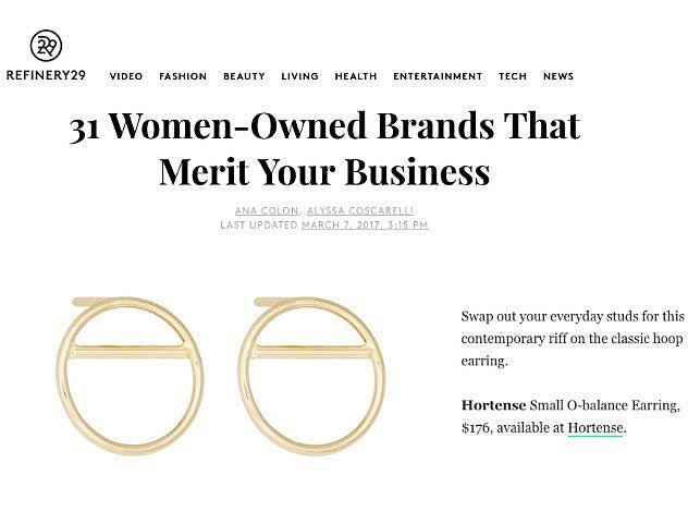 Hortense Jewelry Refinery 29 Magazine