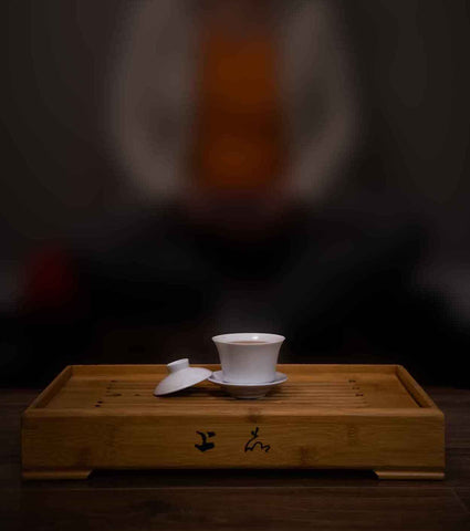 Meditating with tea