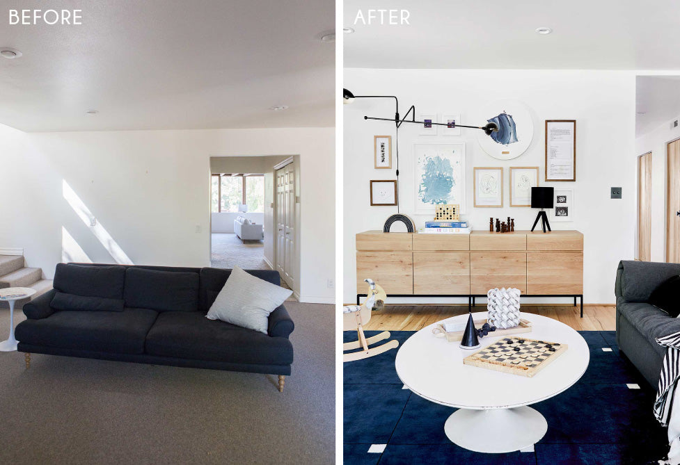 before and after interior remodel