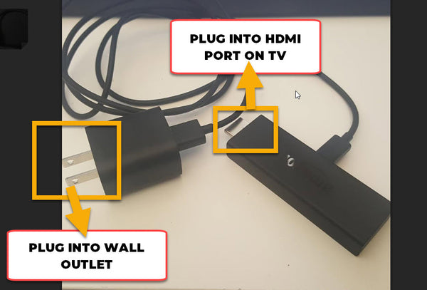 ac adapter, usb wire, jailbroken firestick