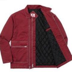 supreme x nike double zip quilted work jacket