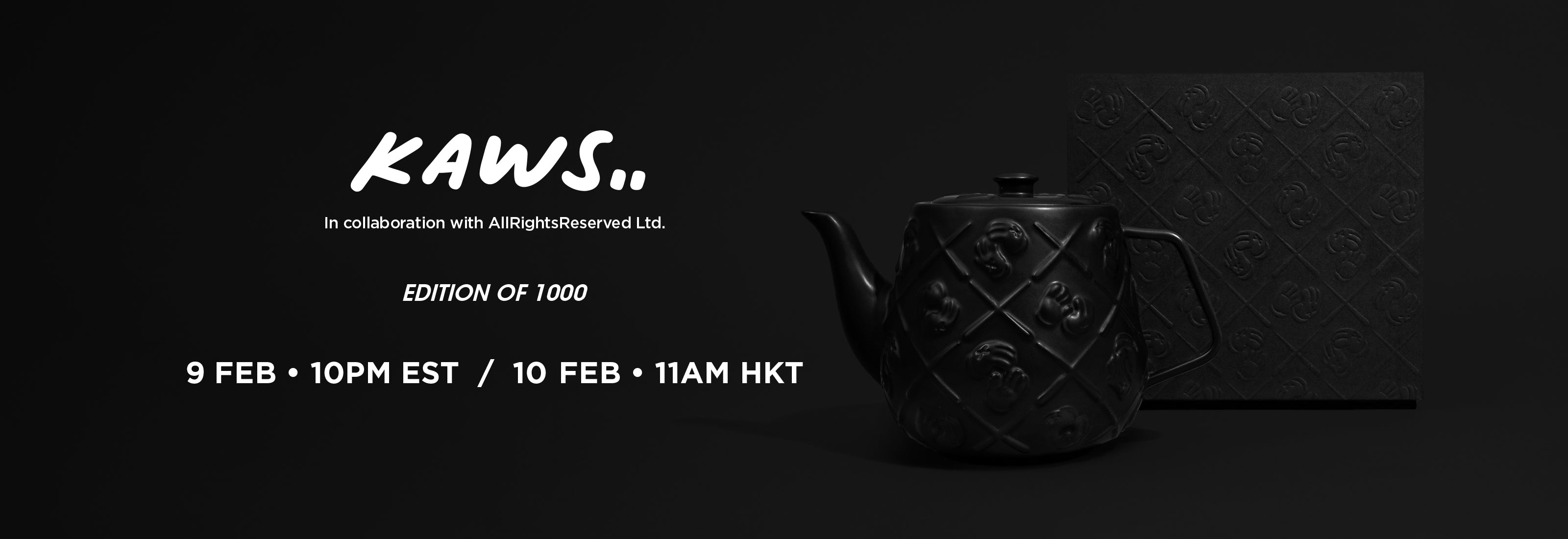 KAWS Teapot カウズ ティーポット 黒 限定1000個