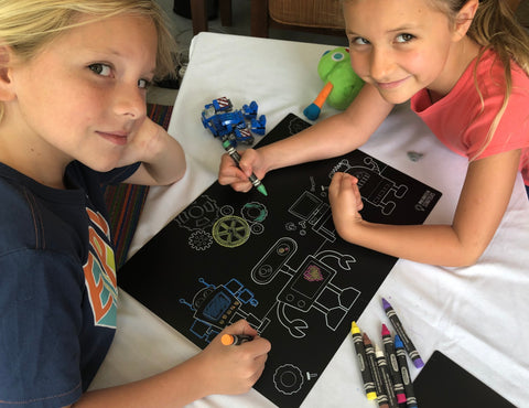 kids love coloring robots