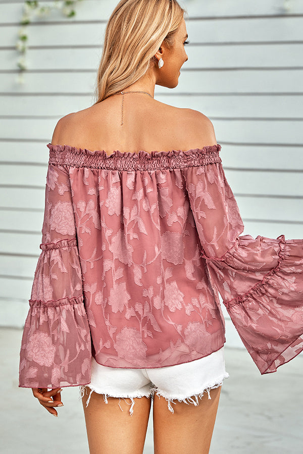 Off The Shoulder Frill Casual Tops