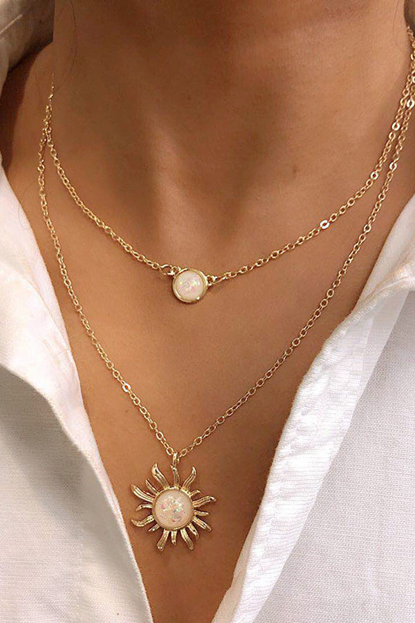 Sunflower Multi-layer Design Necklace