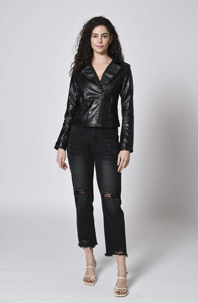 Leather Jacket - BLACK