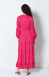 Folk Song Gown - FUCHSIA