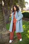 Teddy Coat - DUSTY BLUE