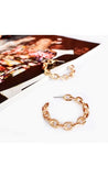 Tilly Chain Hoop Earrings - GOLD