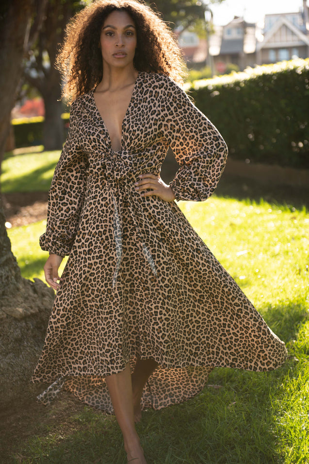 Tussah Dress - LEOPARD