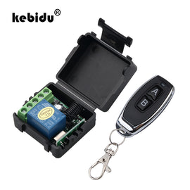 kebidu 1Pc RF Transmitter 433 Mhz Remote Controls with Wireless Remote Control Switch DC 12V 1CH relay Receiver Module