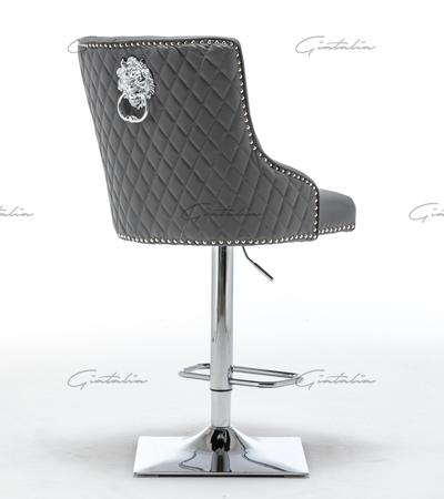 chrome leather bar stools