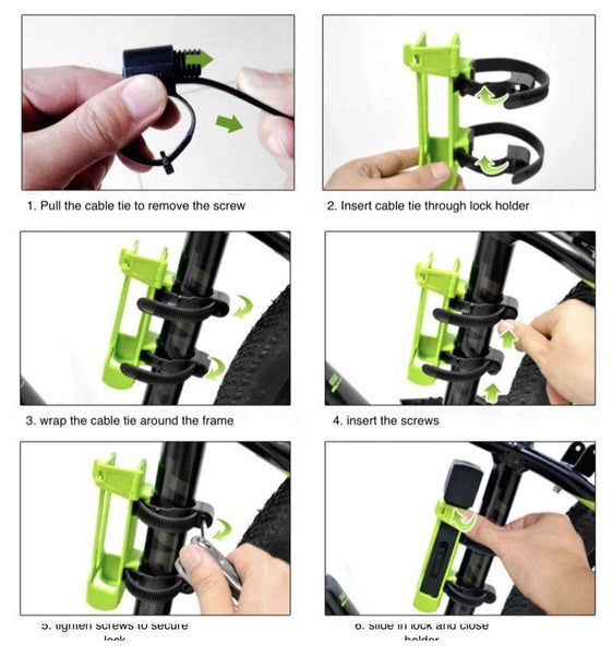 High Security Folding Lock for Bicycles and Electric Scooters
