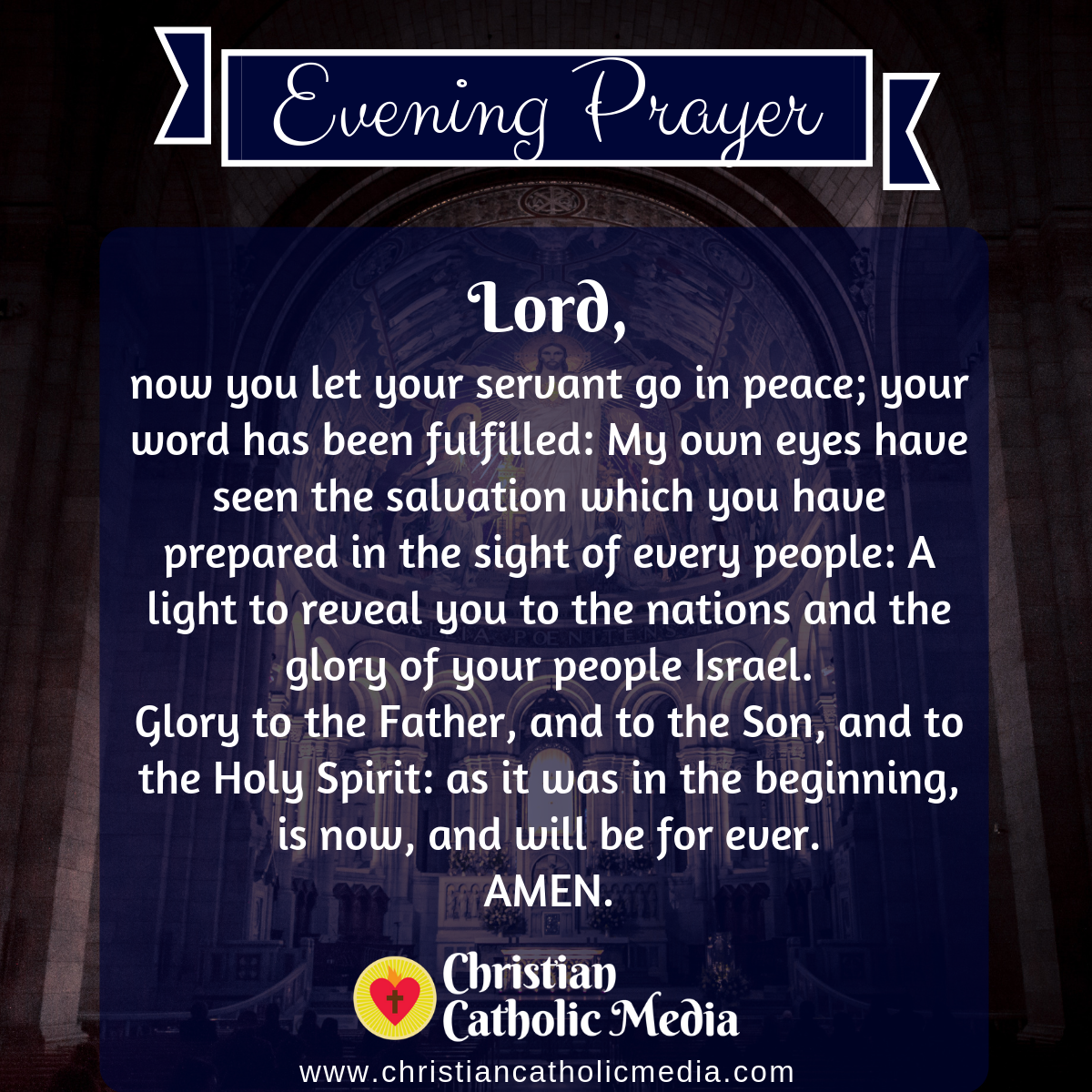 Evening Prayer Catholic Thursday 1302020 Christian Catholic Media