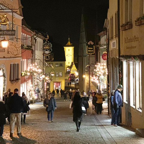 Rothenburger Obere Schmiedgasse am Abend