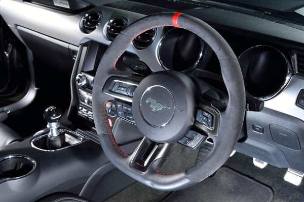 Q500 enforcer GT350 steering wheel and steeda cue ball shift knob