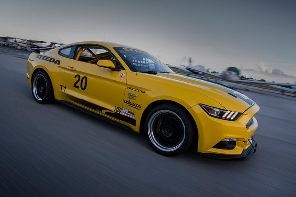 Steeda Q500R rolling shot of our number 20 championship winning race GT Mustang