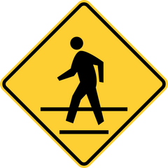 Pedestrian Crossing Warning Sign