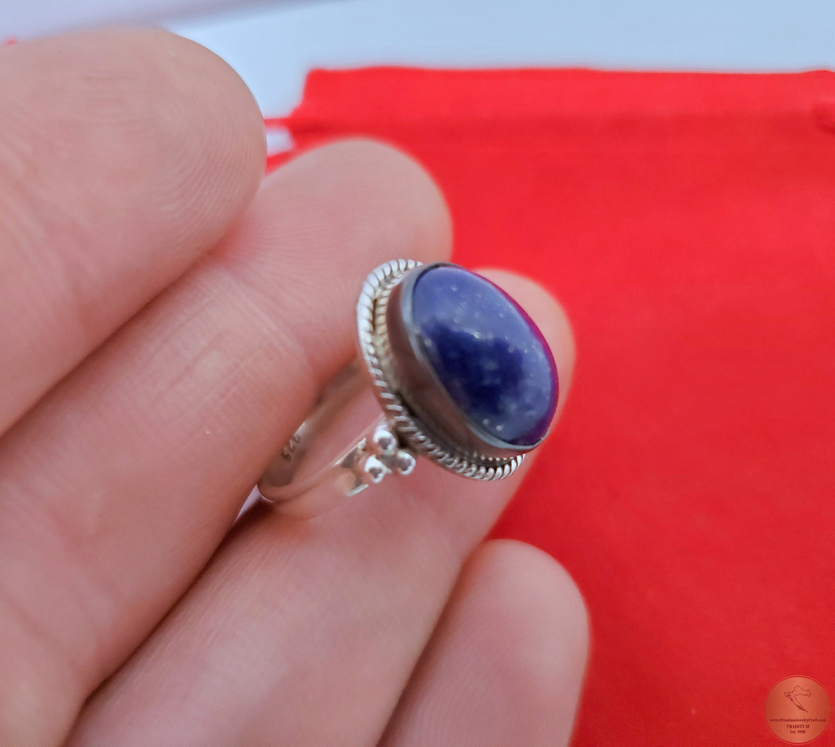 Details about   Beautiful Silver Ring from Nepal With Lapislazuli 