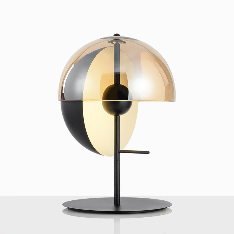 Thiea M Table Lamps For Living Room Amber Glass Shade Belecome