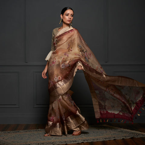 Kora Silk Banarasi Saree