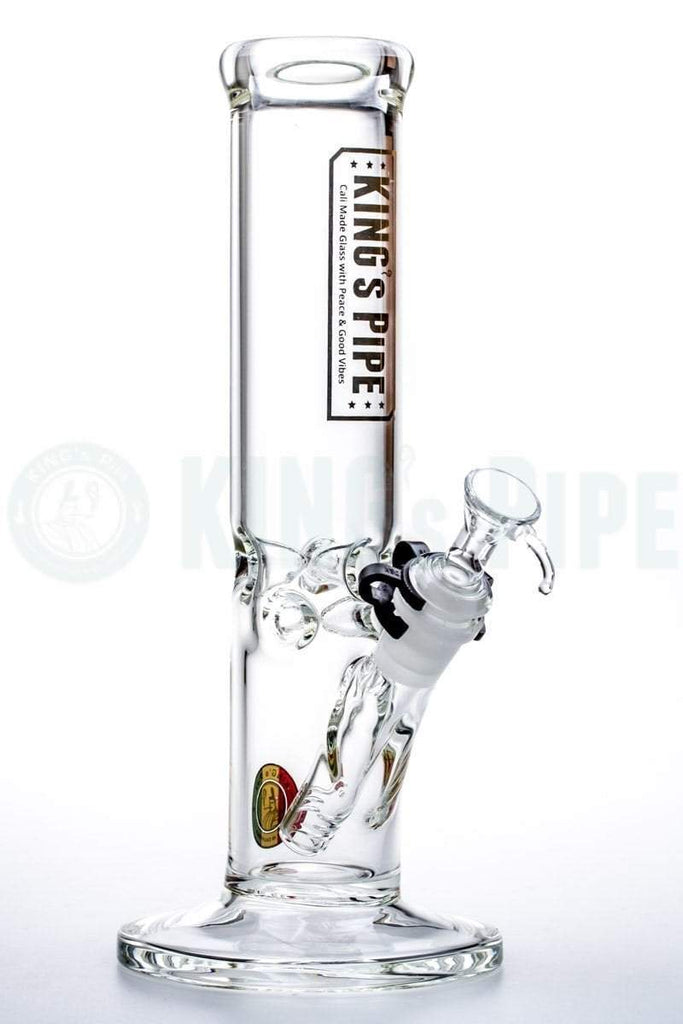 KING's Pipe Glass - 10'' Glass on Glass Straight Bong