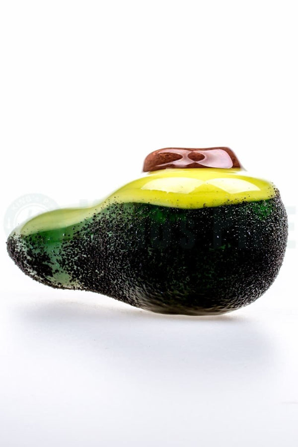 4.75" Silicone Avocado Pipe with Glass Insert 