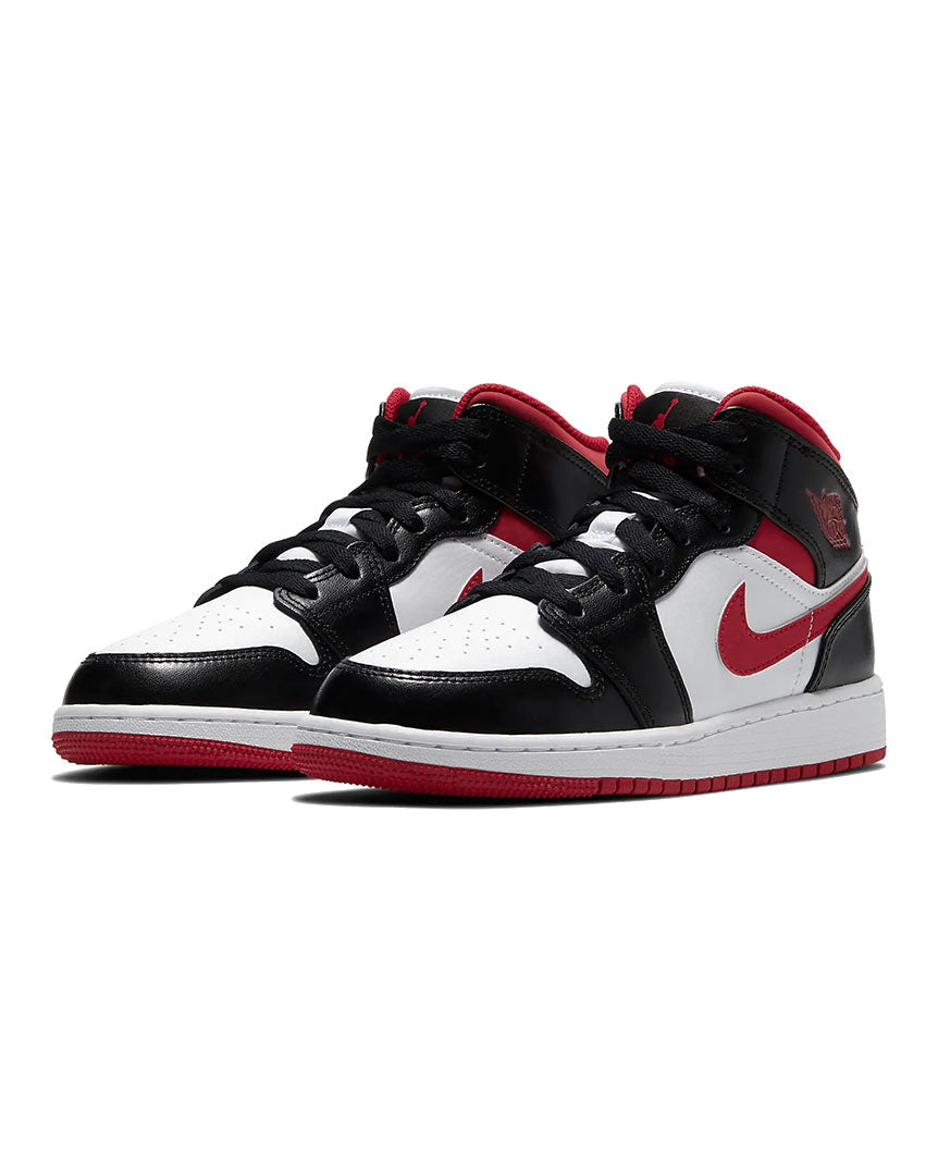 air jordan 1 mid gs black gym red