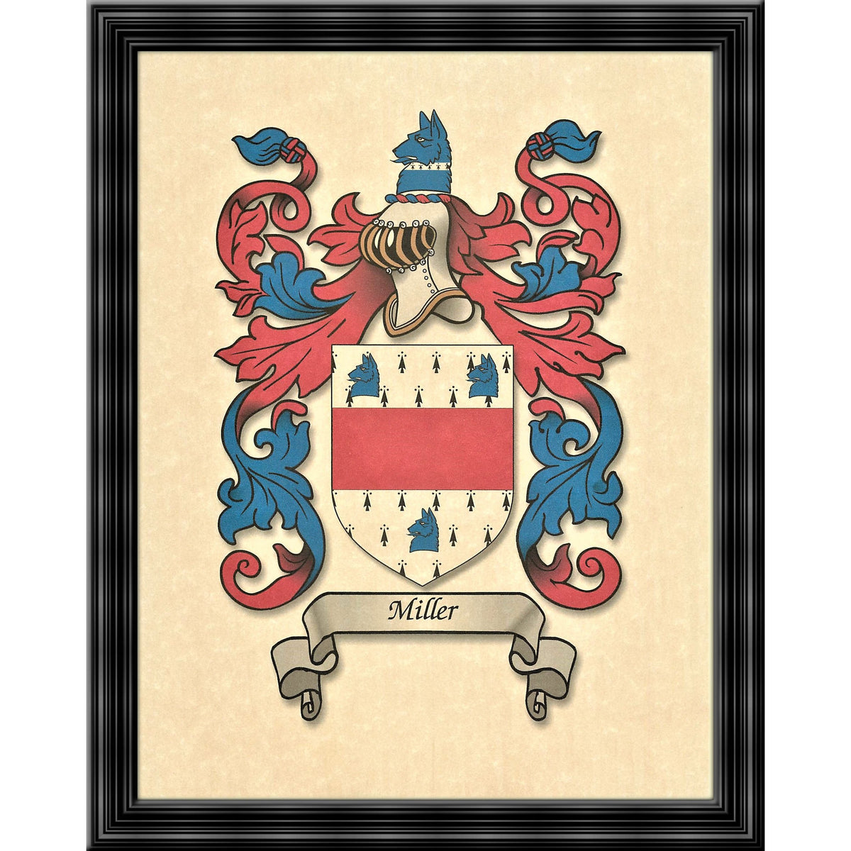 Authentic Family Coat of Arms full color - Size: 11" x 8.5" CM 21.5 x
