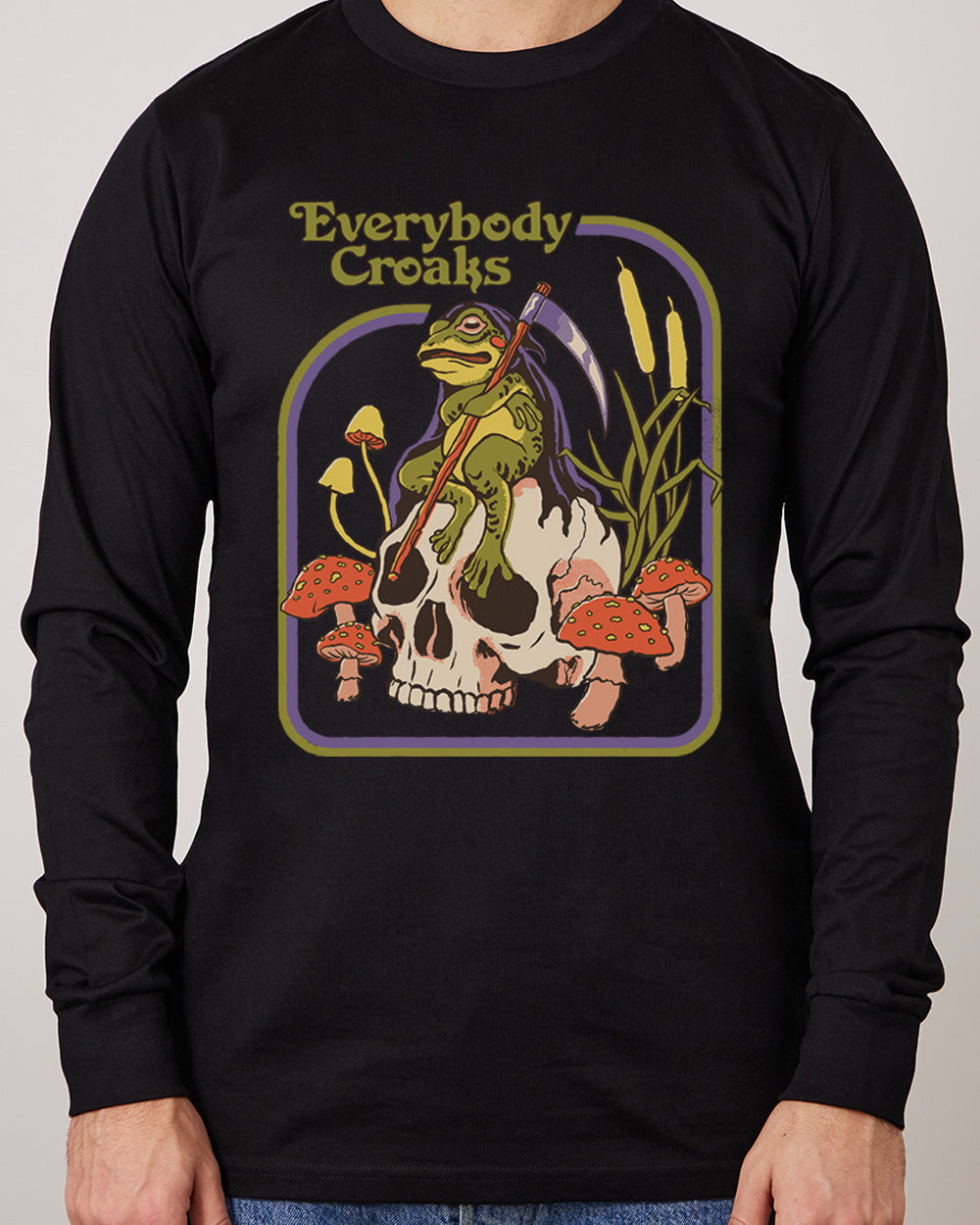 Everybody Croaks Long Sleeve Australia Online Black