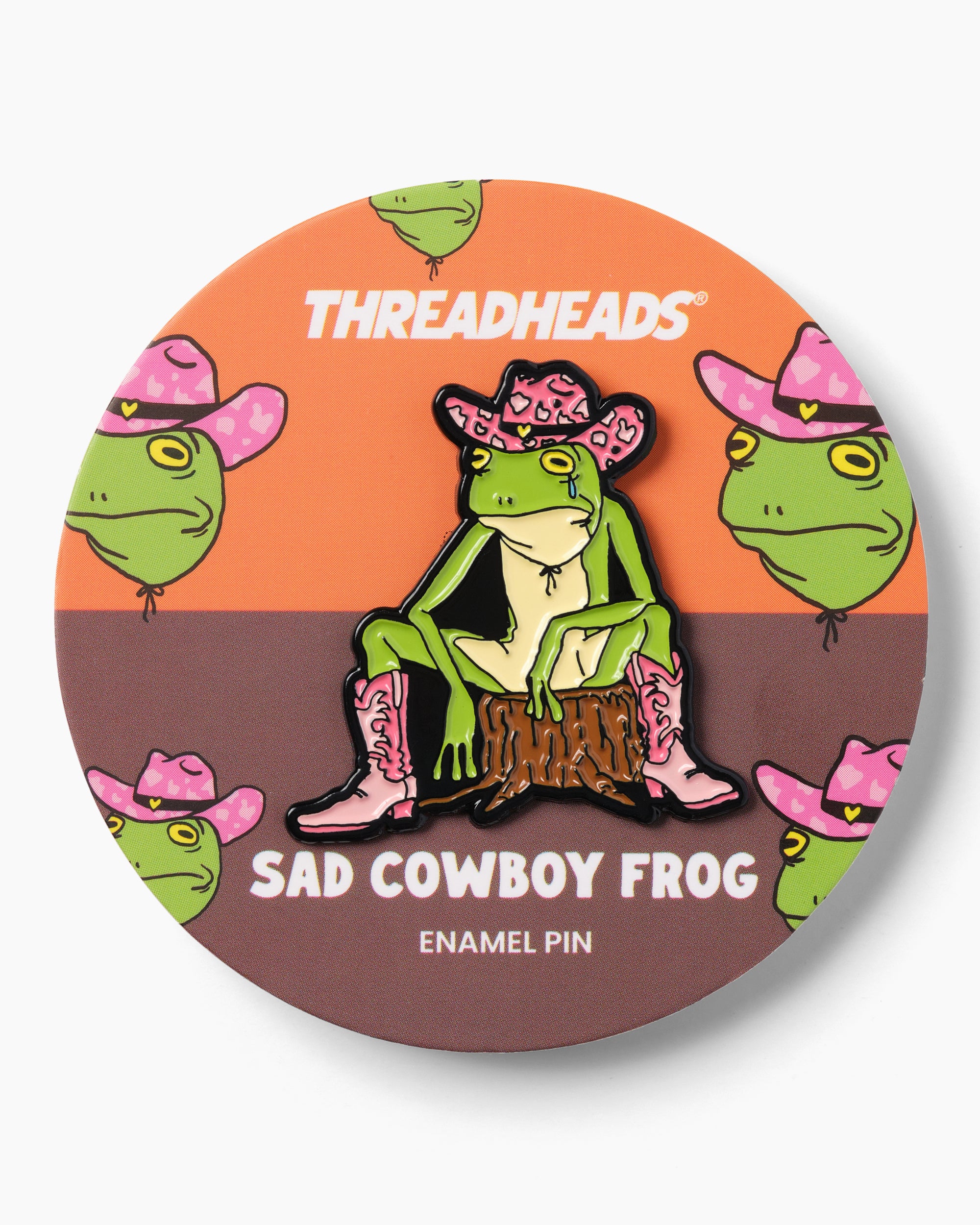 Sad Frog Enamel Pin