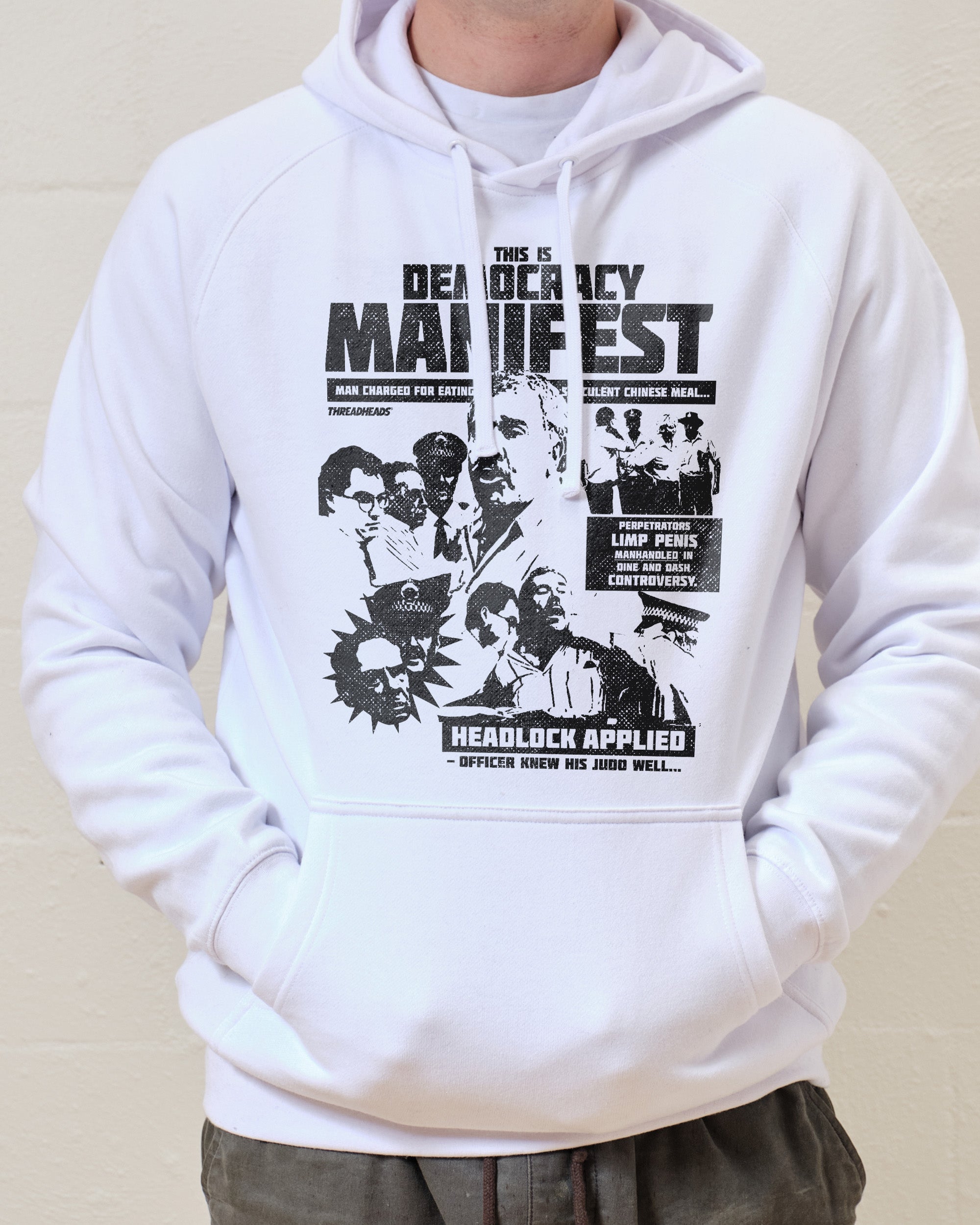 Democracy Manifest: Tabloid Edition Hoodie Australia Online White