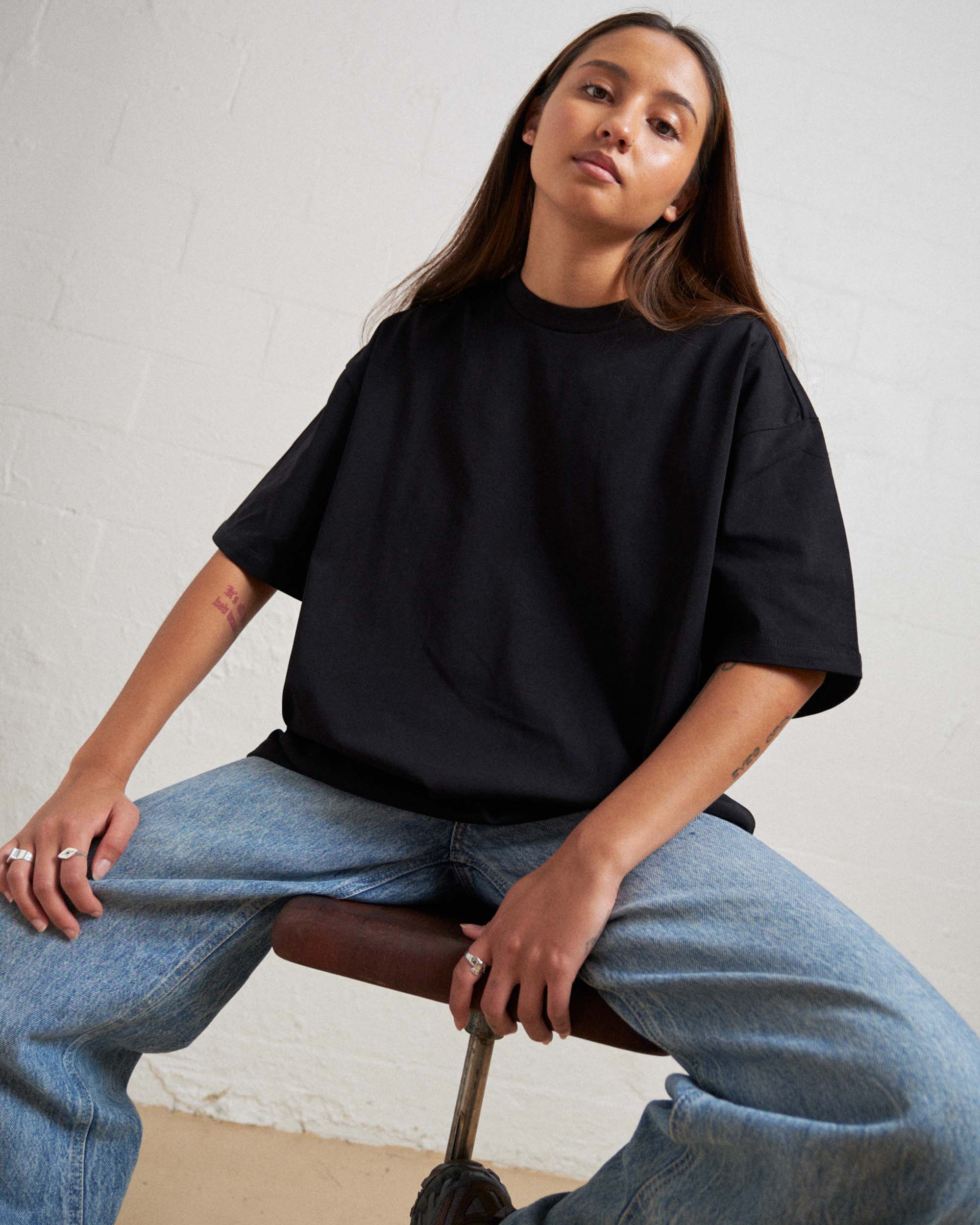 Oversized Tee 2-Pack: Black