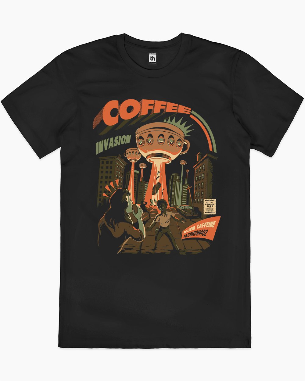 Coffee Invasion T-Shirt Australia Online #colour_black