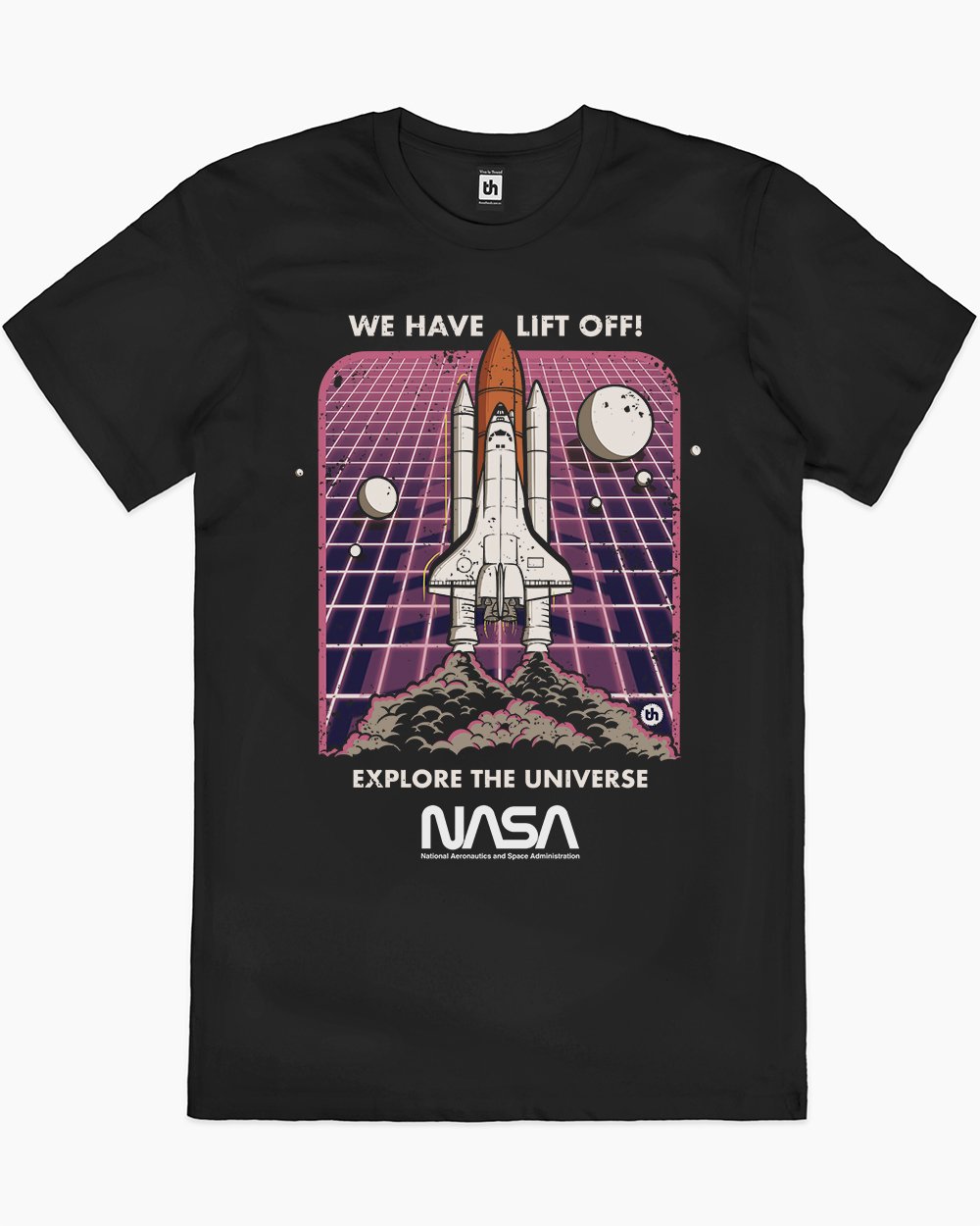 NASA Blast Off T-Shirt Australia Online #colour_black