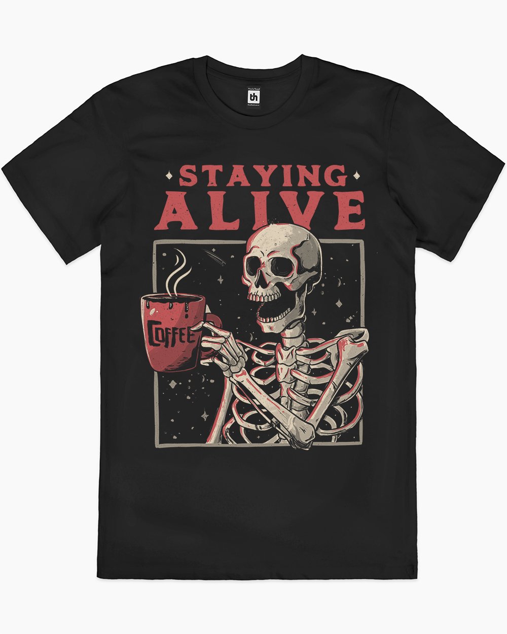 Staying Alive T-Shirt Australia Online #colour_black