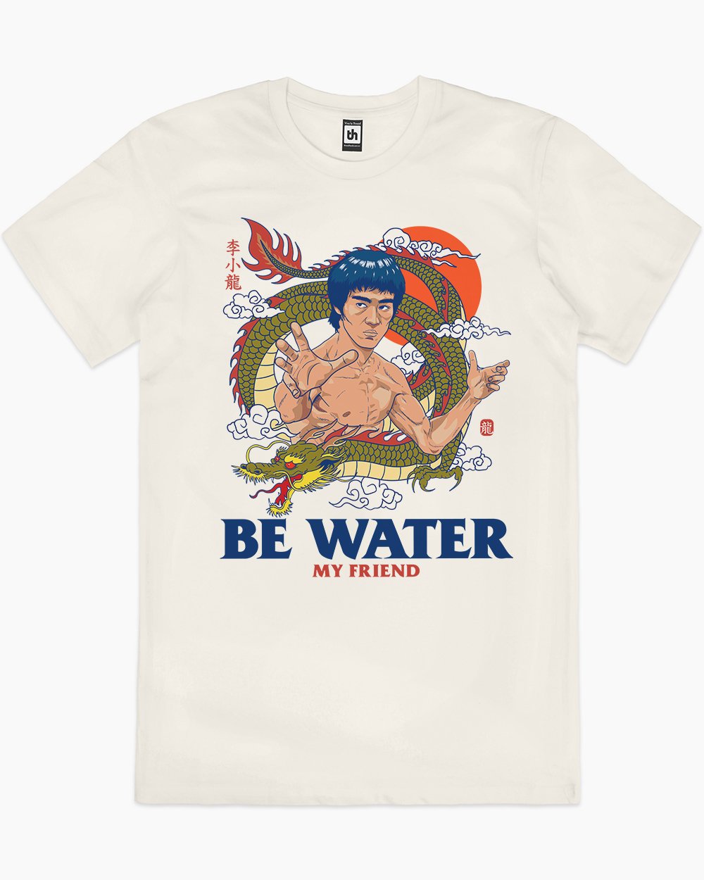 Bruce Lee Be Water T-Shirt Australia Online #colour_natural