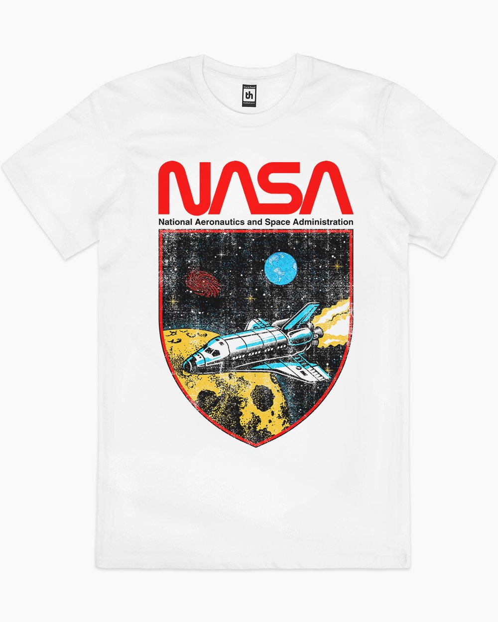 NASA Shield T-Shirt Australia Online #colour_white