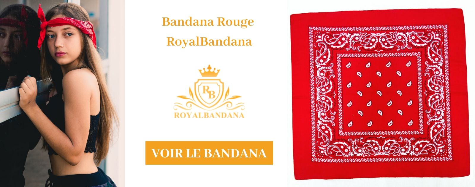 acheter bandana rouge femme royalbandana