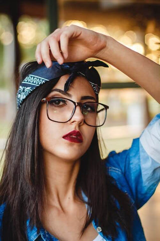 bandana femme bleu royalbandana