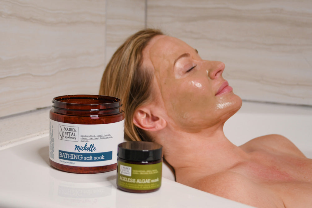 spa from home with natural aromatherapy products for the bath and body