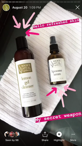 @hellonaturalmaven shares her morning face cleansing ritual with Source Vital Apothecary