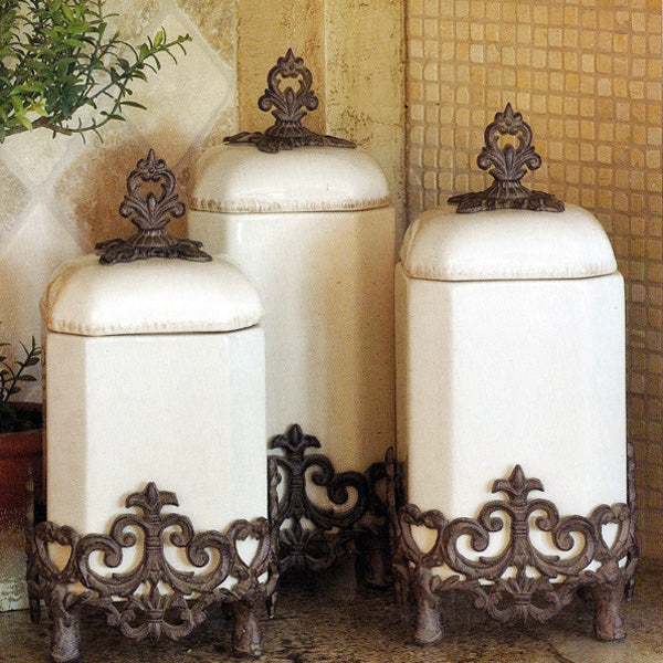 Kitchen Canisters - Iron Accents