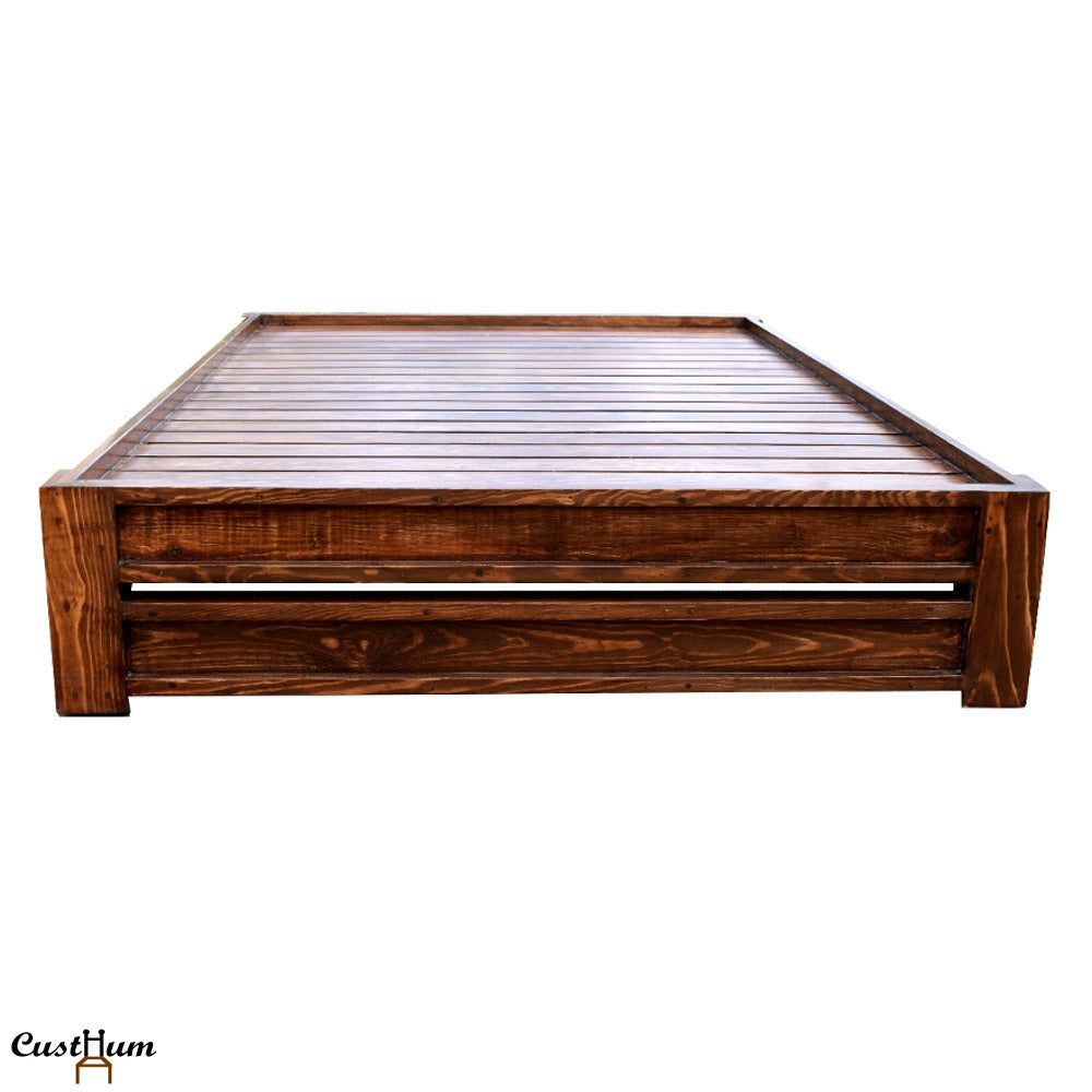 Periwinkle - Simple Solid Wood Cot | CustHum