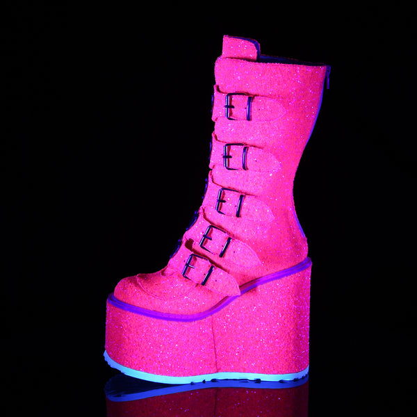 pink demonia boots