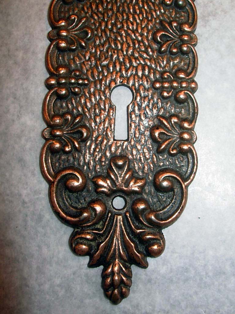 Ornate Antique Victorian Era Iron Interior Door Hardware Sets