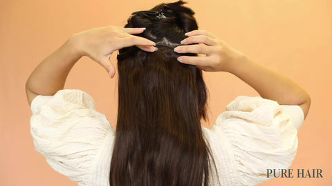 how to clip in hair extensions 5