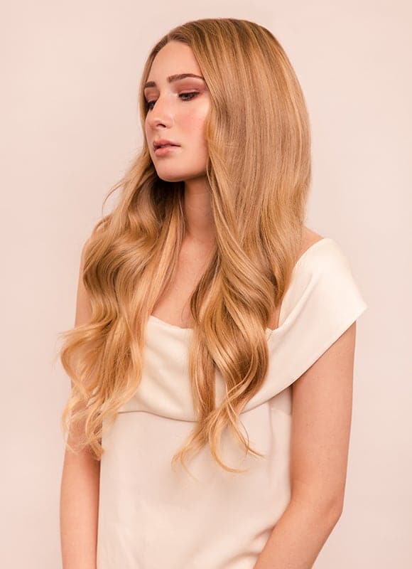 human hair extensions golden blonde